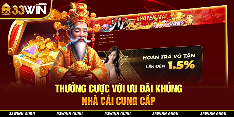 Thưởng cược với ưu đãi khủng nhà cái cung cấp